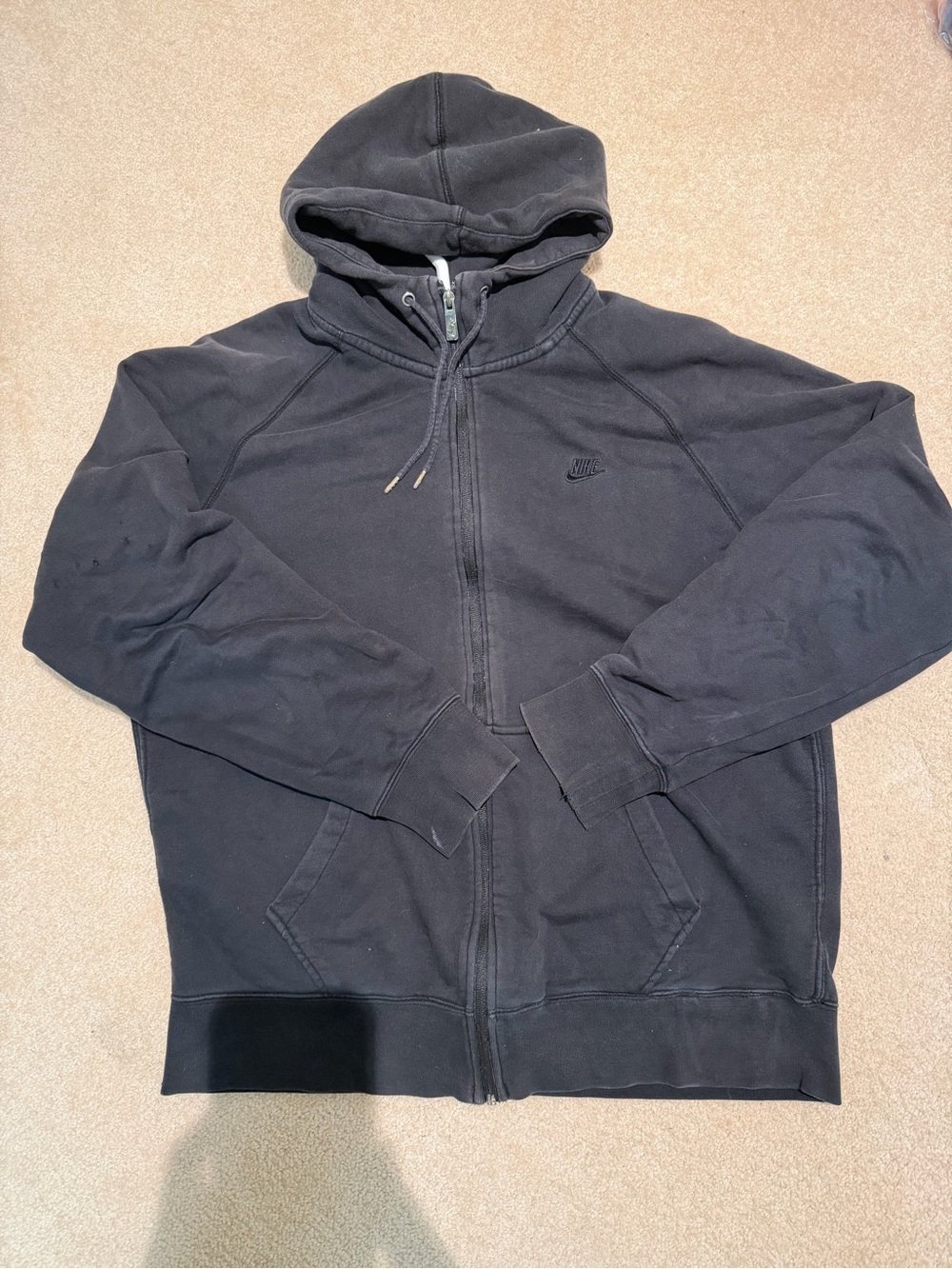 Nike Black Full-Zip Hooded Sweatshirt